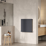 Sloane Anthracite 600mm x 586mm Horizontal Single Panel Radiator