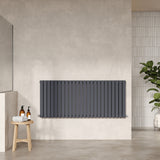 Sloane Anthracite 1398mm x 600mm Horizontal Double Panel Radiator