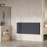 Sloane Anthracite 1398mm x 600mm Horizontal Double Panel Radiator