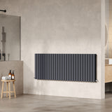 Sloane Anthracite 1572mm x 600mm Horizontal Double Panel Radiator