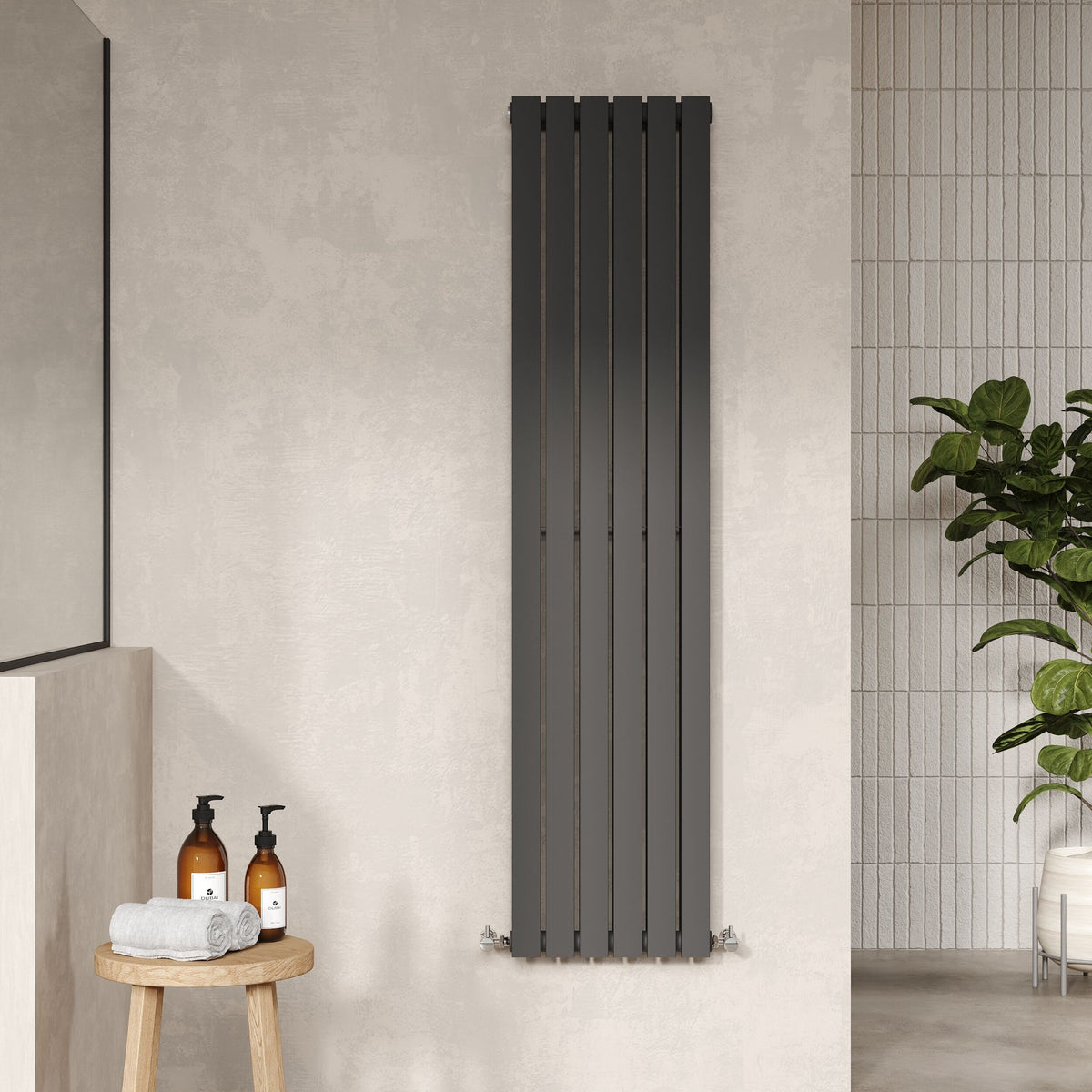 Sloane Anthracite 1500mm x 354mm Vertical Double Panel Radiator