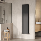 Sloane Anthracite 1500mm x 354mm Vertical Double Panel Radiator