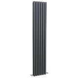 Revive Anthracite 1800mm x 354mm Vertical Double Panel Radiator