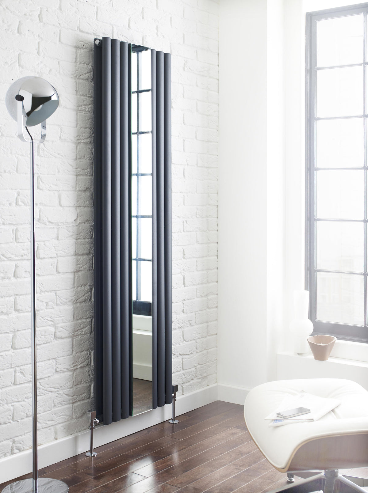 Revive Anthracite 1800mm x 499mm Vertical Double Panel Radiator