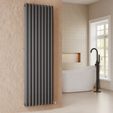 Revive Anthracite 1800mm x 528mm  Vertical Double Panel Radiator