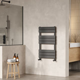 Piazza Anthracite 840mm x 500mm Vertical Heated Towel Rail