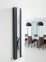 Sloane Anthracite 1800mm x 381mm  Vertical Double Panel Radiator
