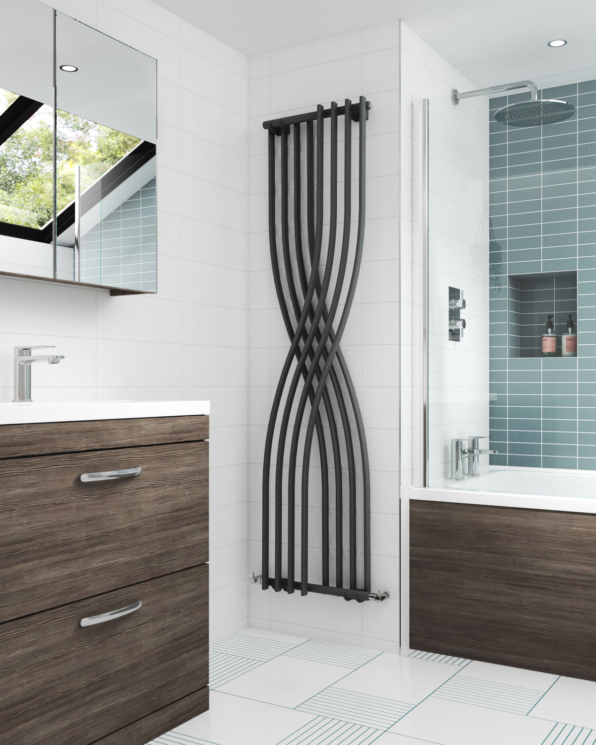 Xcite Anthracite  1775mm x 450mm  Vertical Single Panel Radiator
