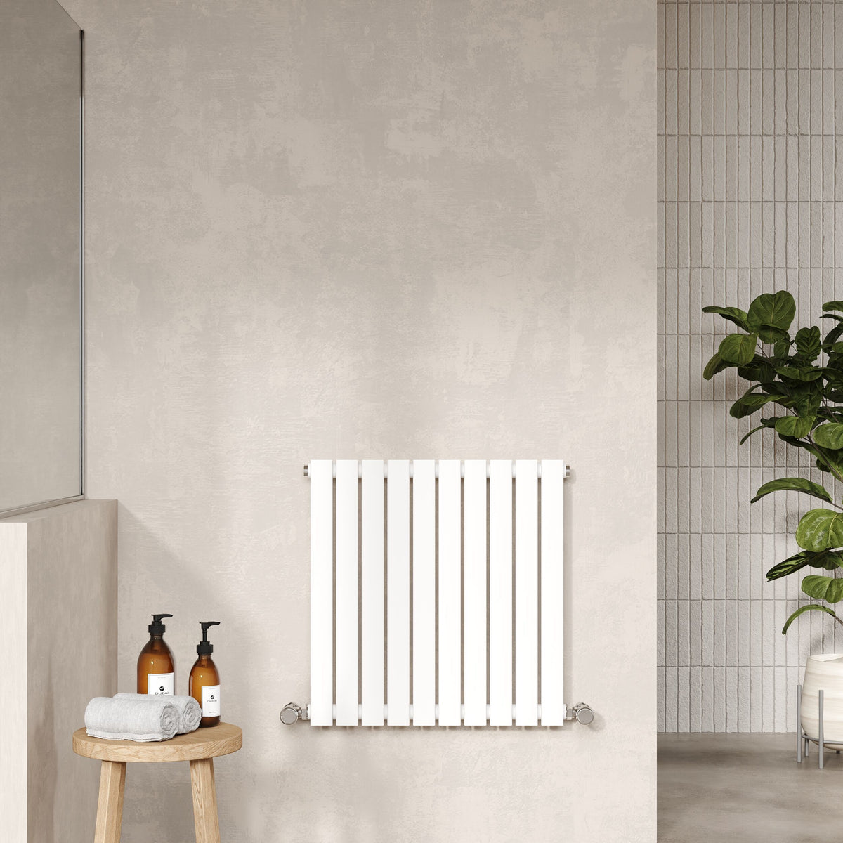 Modern Splash White 600mm x 586mm Horizontal Single Panel Radiator