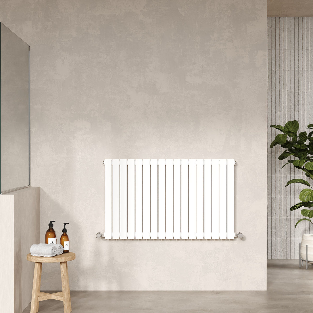 Modern Splash White 600 x 992mm Horizontal Double Panel Radiator
