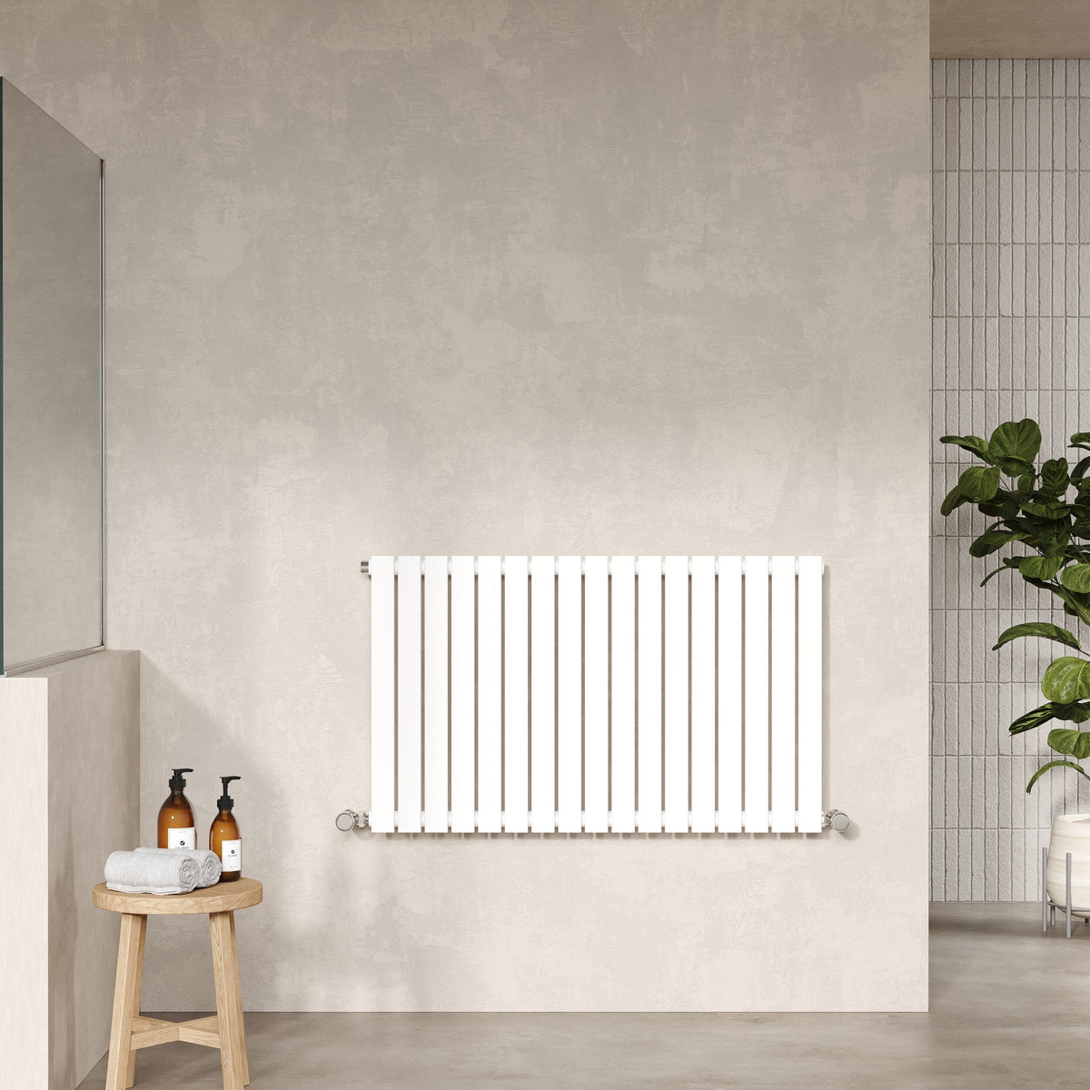 Modern Splash White 992 x 600mm Horizontal Single Panel Radiator