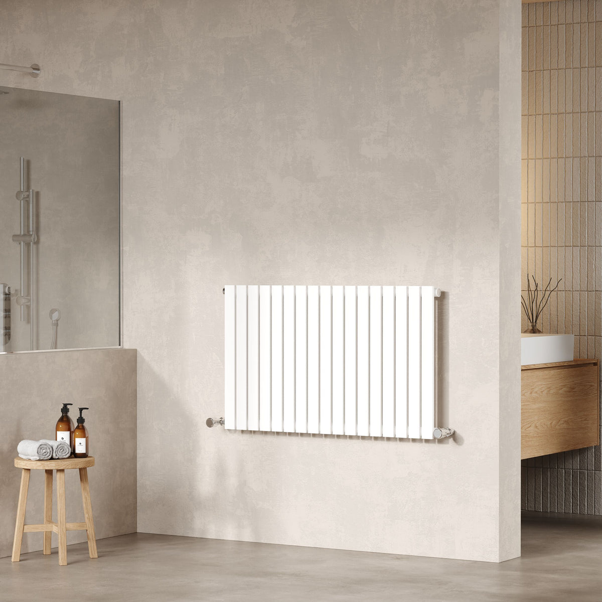Modern Splash White 992 x 600mm Horizontal Single Panel Radiator