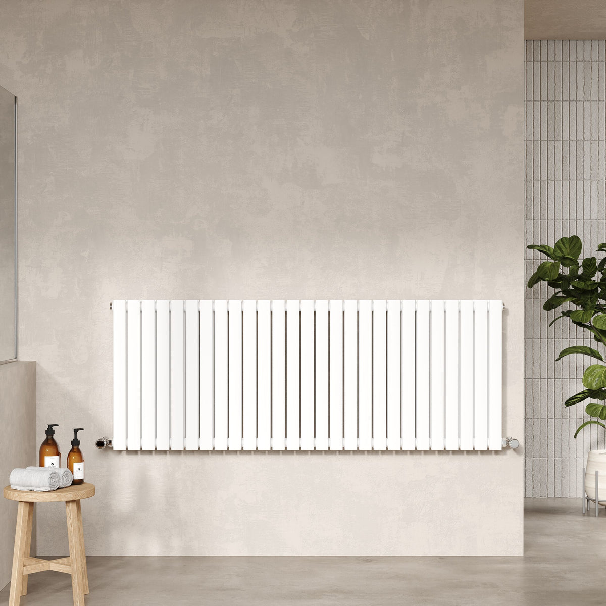 Modern Splash White 1572 x 600mm Horizontal Double Panel Radiator