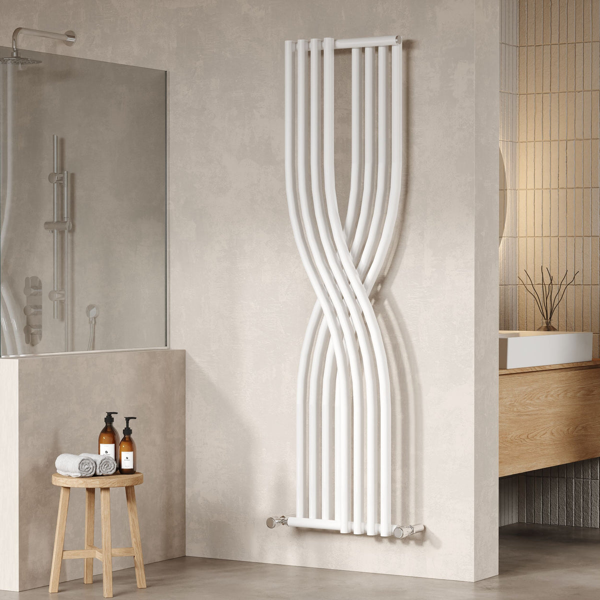 Xcite High Gloss White 1775mm x 450mm Vertical Double Panel Radiator