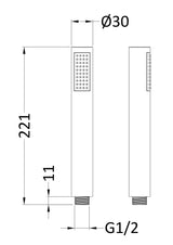 Modern Splash Brushed Pewter Easy-Clean Shower Handset
