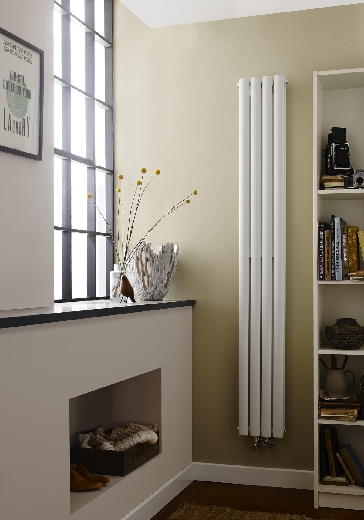 Revive White 1800mm x 236mm Vertical Double Panel Radiator