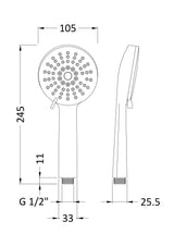 Modern Splash Chrome Water Saving Multifunction Shower Handset Kit
