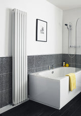 Modern Splash White 1800mm x 377mm Vertical Double Panel Radiator