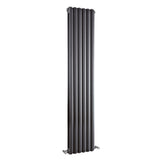 Modern Splash Anthracite 1800mm x 383mm  Vertical Double Panel Radiator