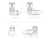 Chrome Corner Dual Fuel Radiator Valve Pack (Pairs)