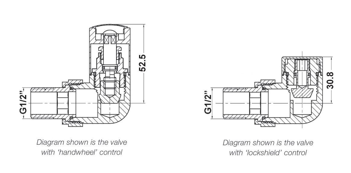 Chrome Corner Radiator Valve Pack (Pairs)