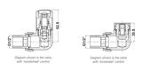 Chrome Corner Radiator Valve Pack (Pairs)
