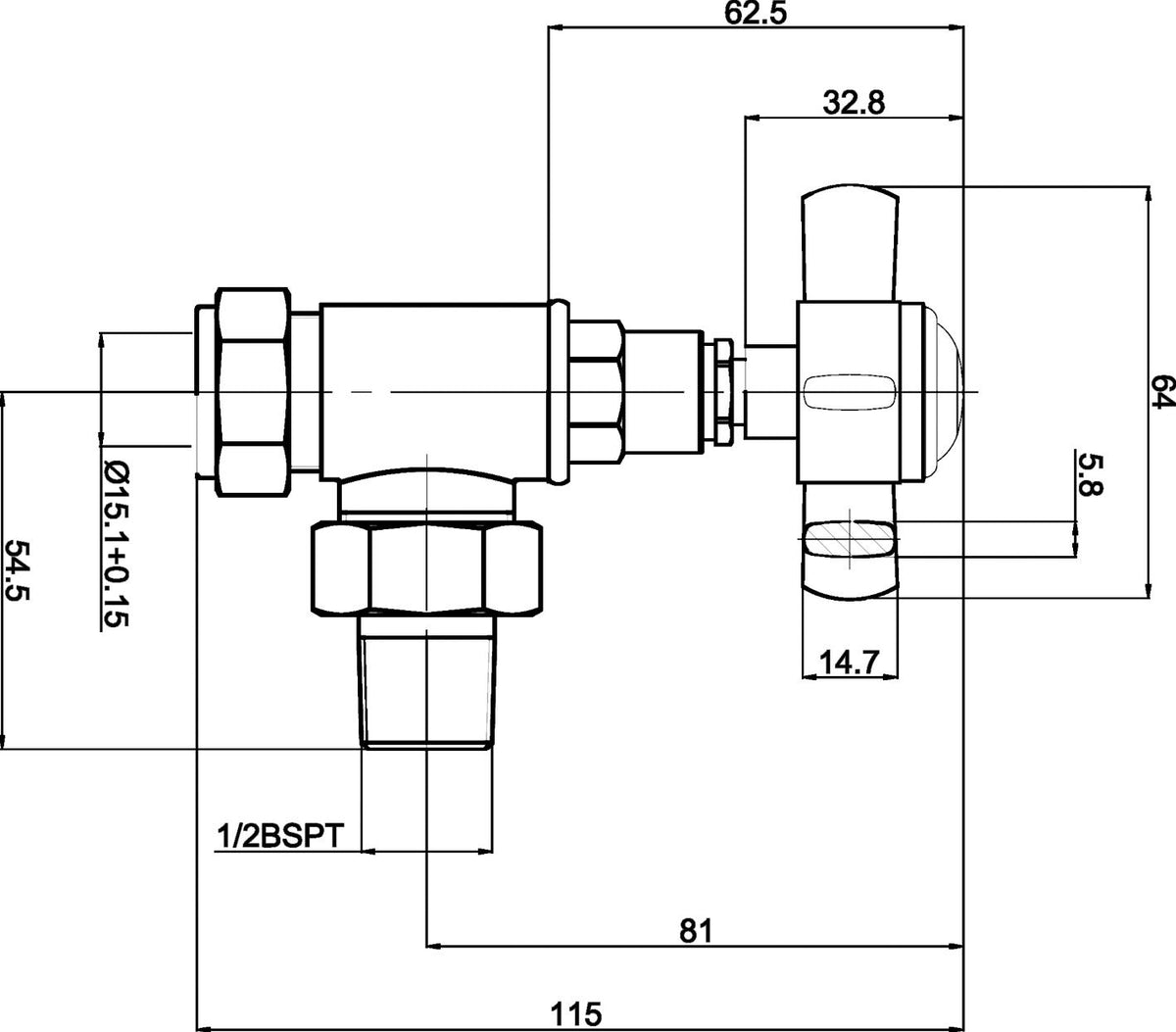Modern Splash  Chrome Angled Radiator Valve Pack (Pairs)