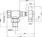 Crosshead Chrome Angled Radiator Valve Pack (Pairs)
