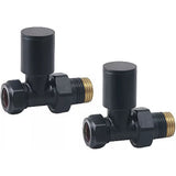 Modern Splash choice Black Straight Radiator Valves