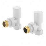 Modern Splash  White Angled Radiator Valves