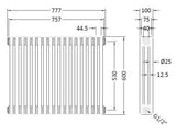 Colosseum White 777 x 600mm Vertical Column Radiator