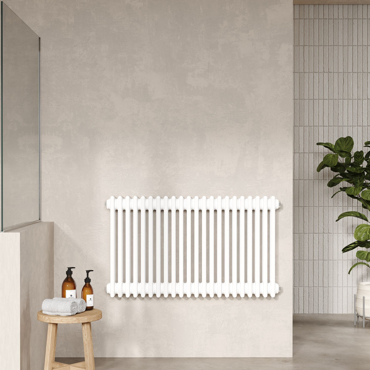 Colosseum White 1000mm x 600mm Vertical Column Radiator