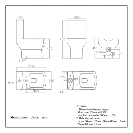 Modern Splash Wall Toilet White-TO-A042+TO-B042