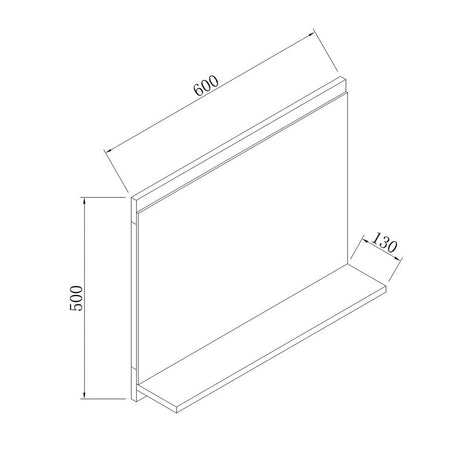 Modern Splash LED Rectangle Mirror