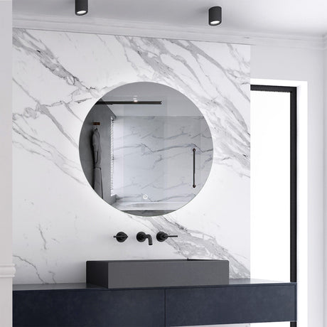 Modern Splash LED Round Mirror