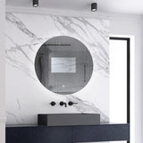 Modern Splash LED Round Mirror
