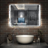 Frameless LED Bathroom Mirror with Motion Sensor Anti Fog| Modern Splash