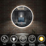 Modern Splash LED Round Mirror-BM-HD1701-L