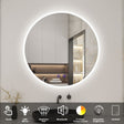 Modern Splash Round LED Mirror