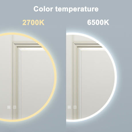 Modern Splash LED Round Mirror-BM-HD1701-L