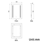 Modern Splash LED Rectangle Mirror