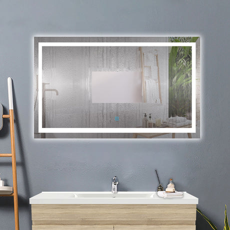 Modern Splash LED Rectangle Mirror
