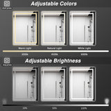 Modern Splash LED Rectangle Mirror
