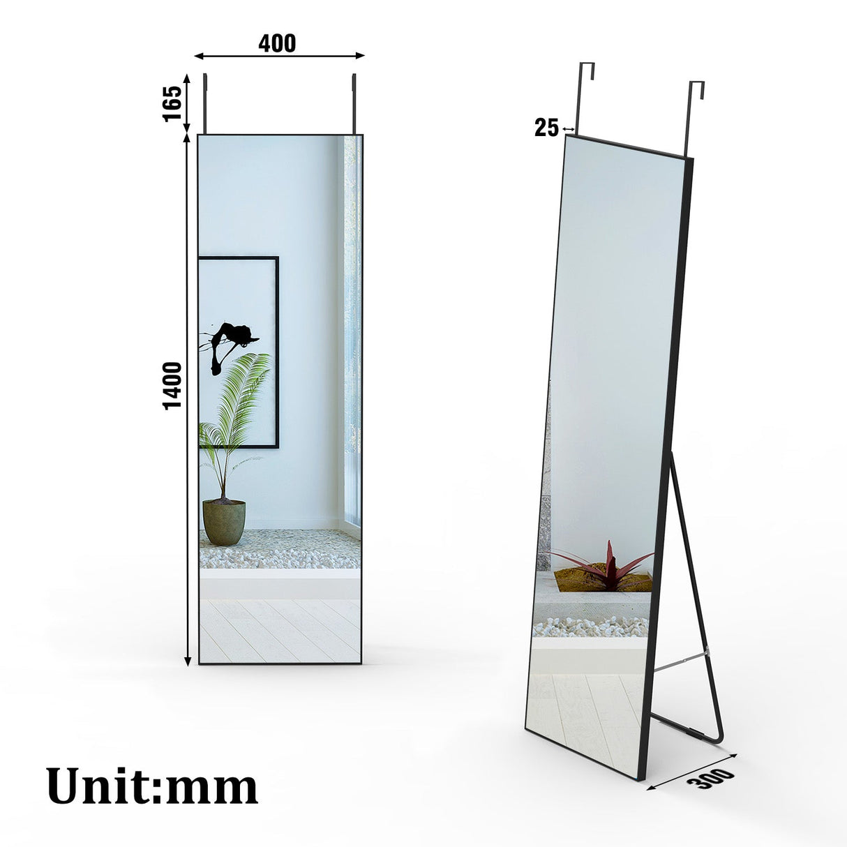 Modern Splash Rectangle Mirror