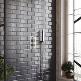 Modern Splash Chrome Square Twin Thermostatic Shower Valve