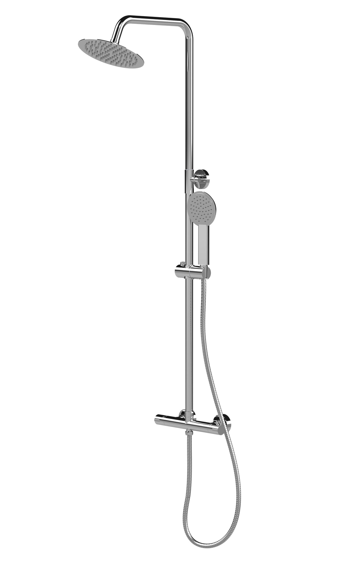 Modern Splash choice Chrome Dual Shower Valve Rigid Riser Kit