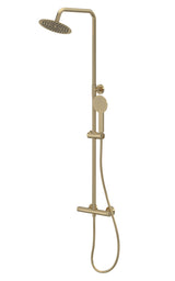 Modern Splash choice Brushed Brass Dual Shower Valve Rigid Riser Kit