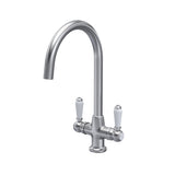 Modern Splash Brushed Nickel Kitchen Lever Handle Mono Basin Mixer