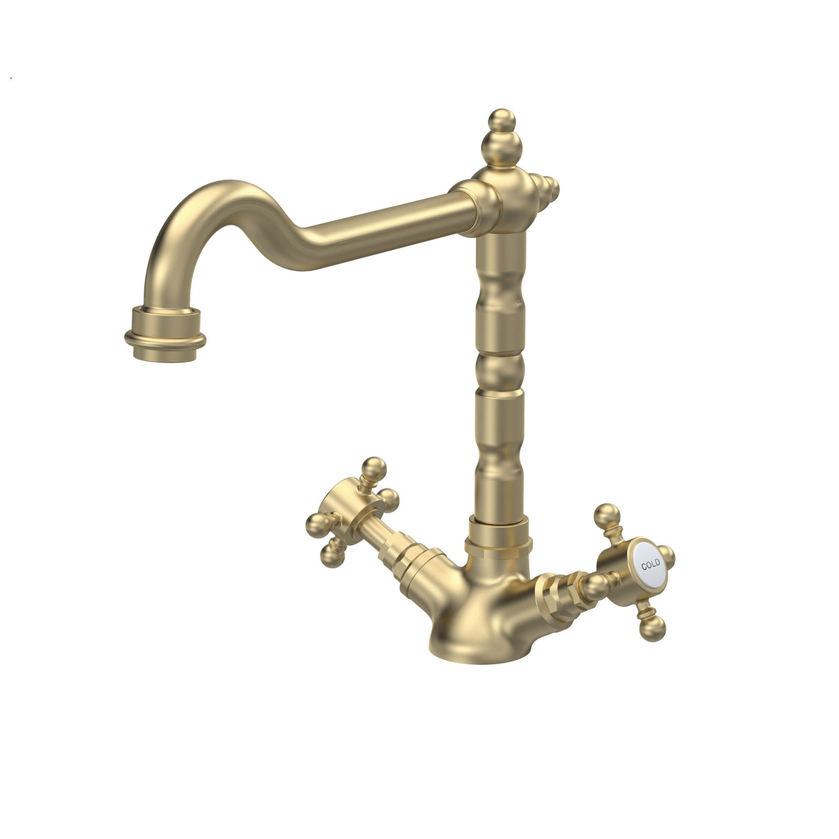 Modern Splash Brushed Brass Kitchen Mono Basin Mixer
