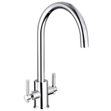 Modern Splash Charnel Chrome Two Handle Sink Mixer Tap